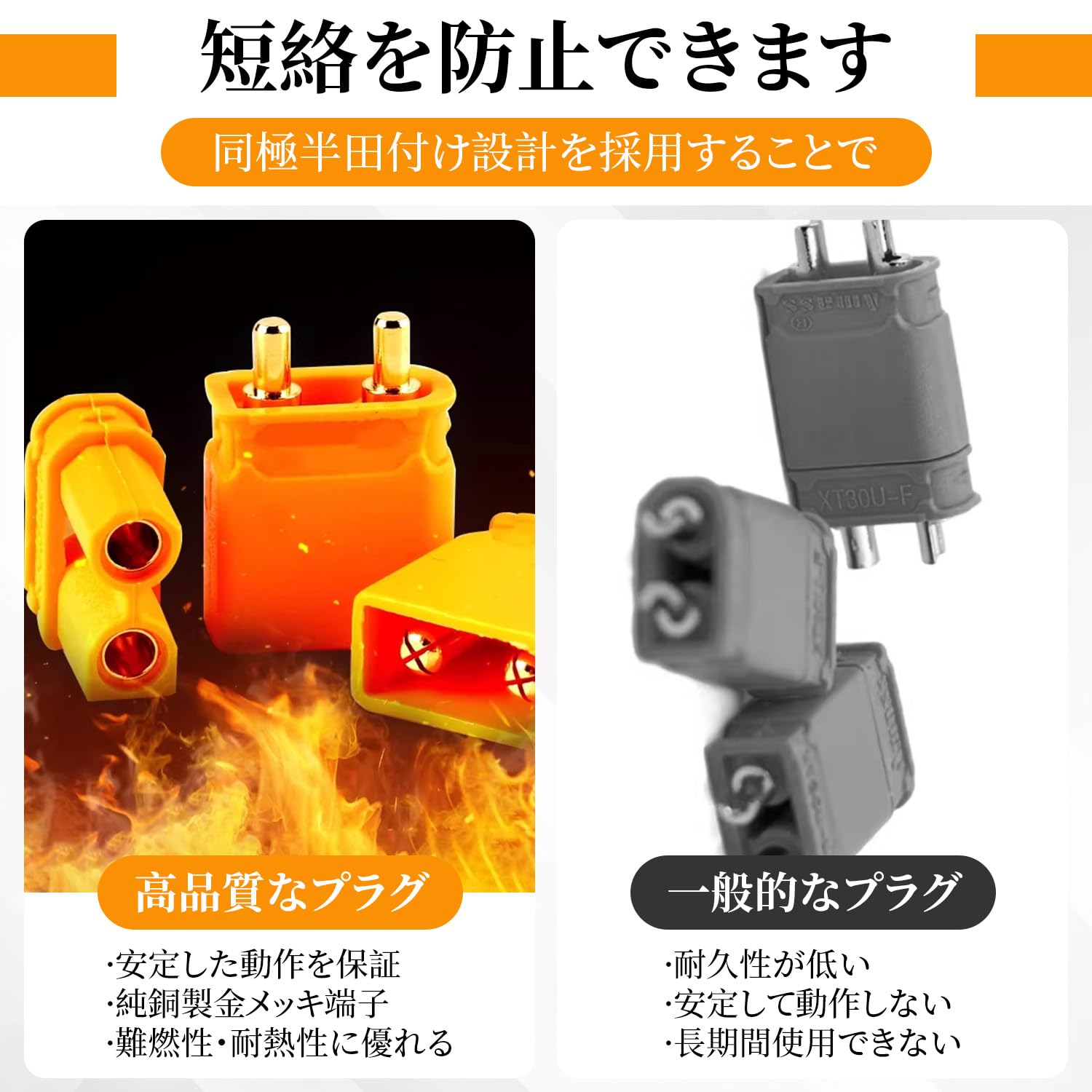 Amazon | XT60H コネクタ 5セット10点組 プラグオスとメスコネクタ